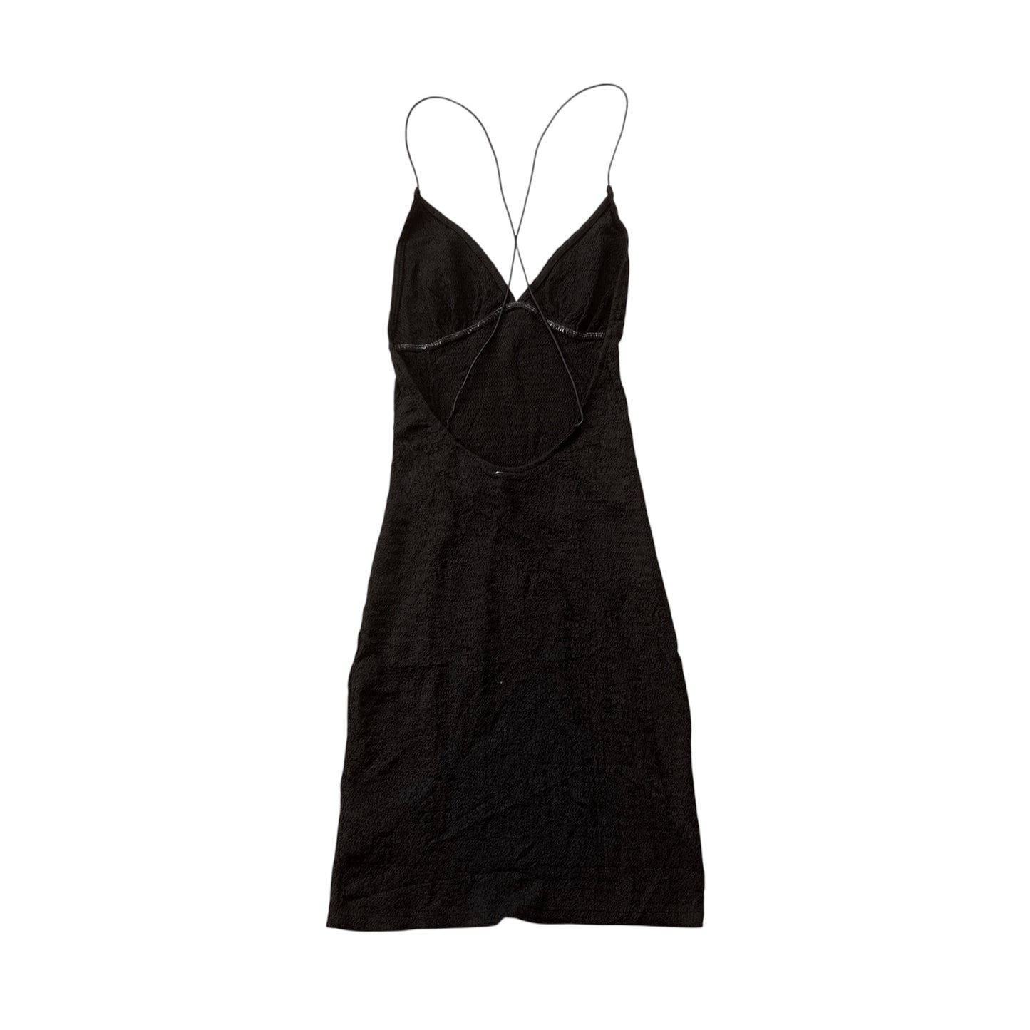 Vestido negro escote cruzado