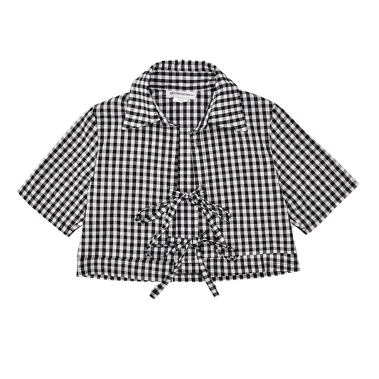Blusa de cuadros upcycling