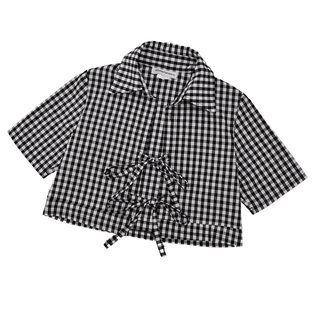 Blusa de cuadros upcycling