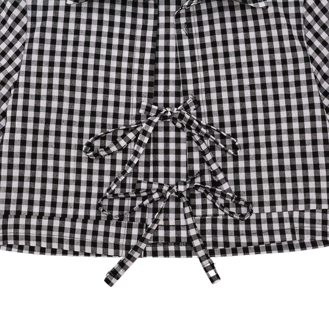 Blusa de cuadros upcycling