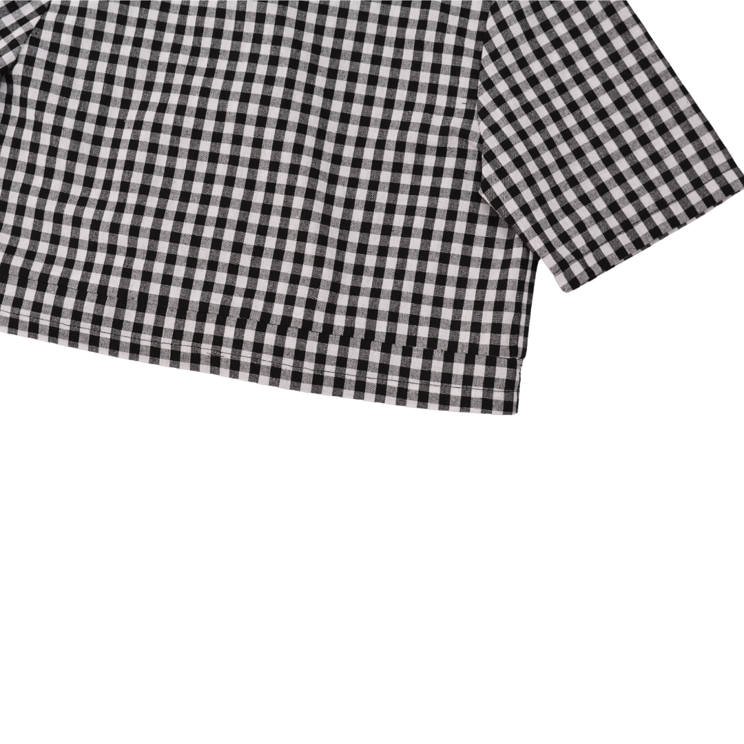 Blusa de cuadros upcycling