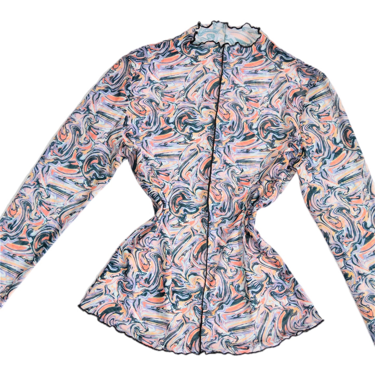 Blusa con print psicodélico
