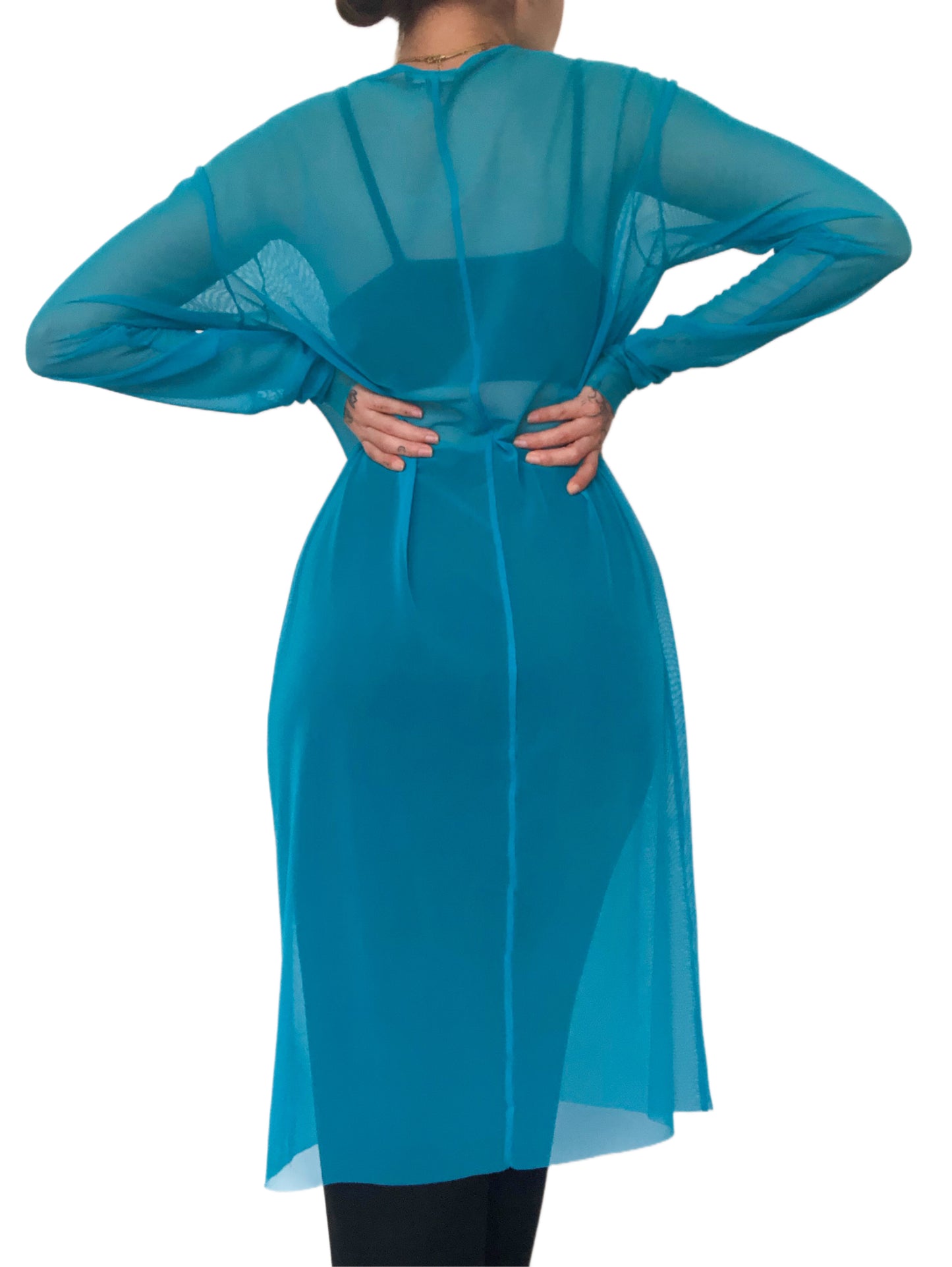 Vestido azul mesh
