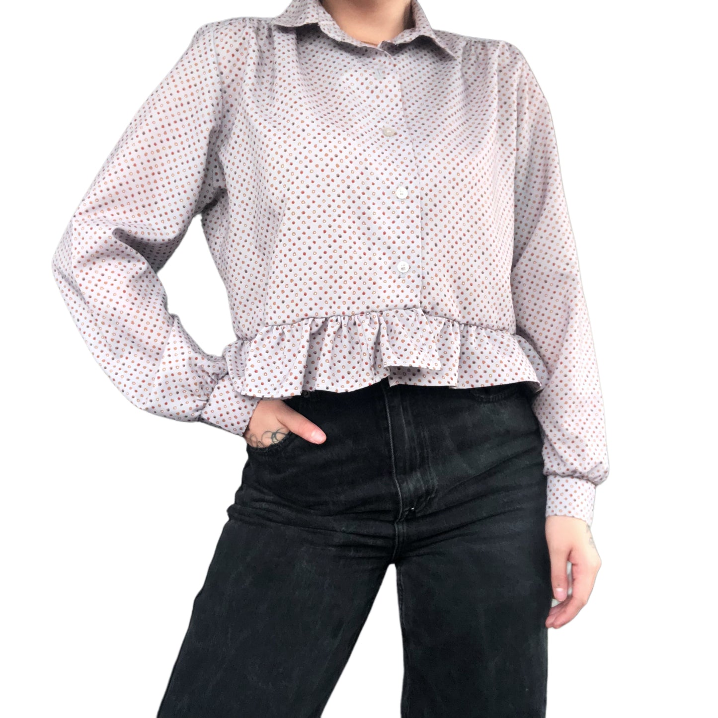 Blusa upcycling con ruffles