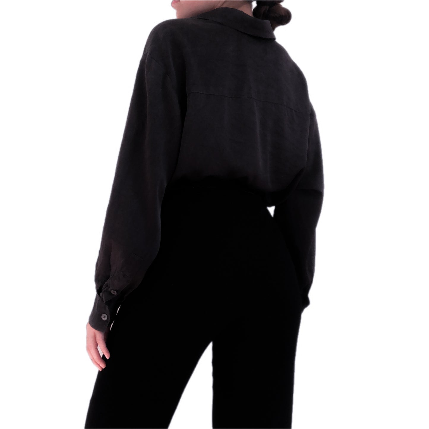 Blusa negra seda