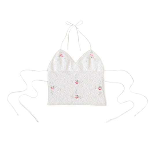 Top blanco con canutillo