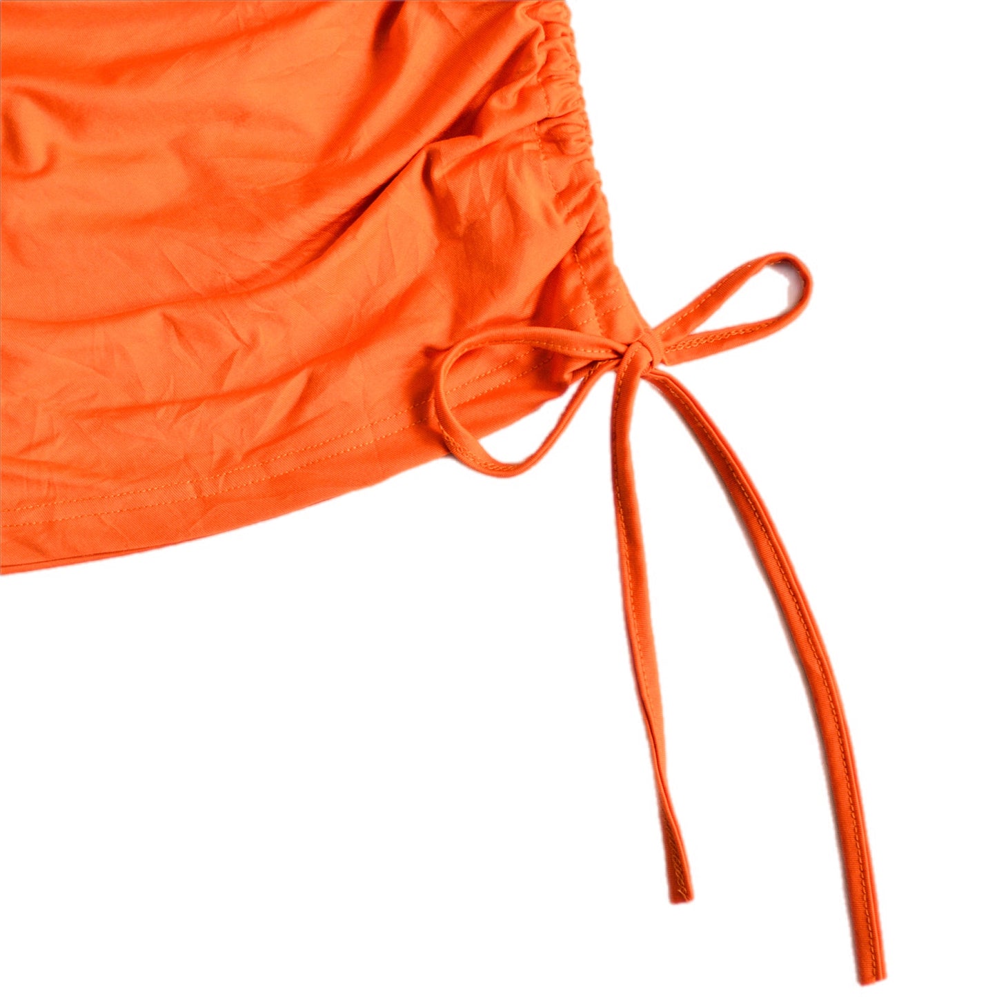 Vestido naranja escote cruzado