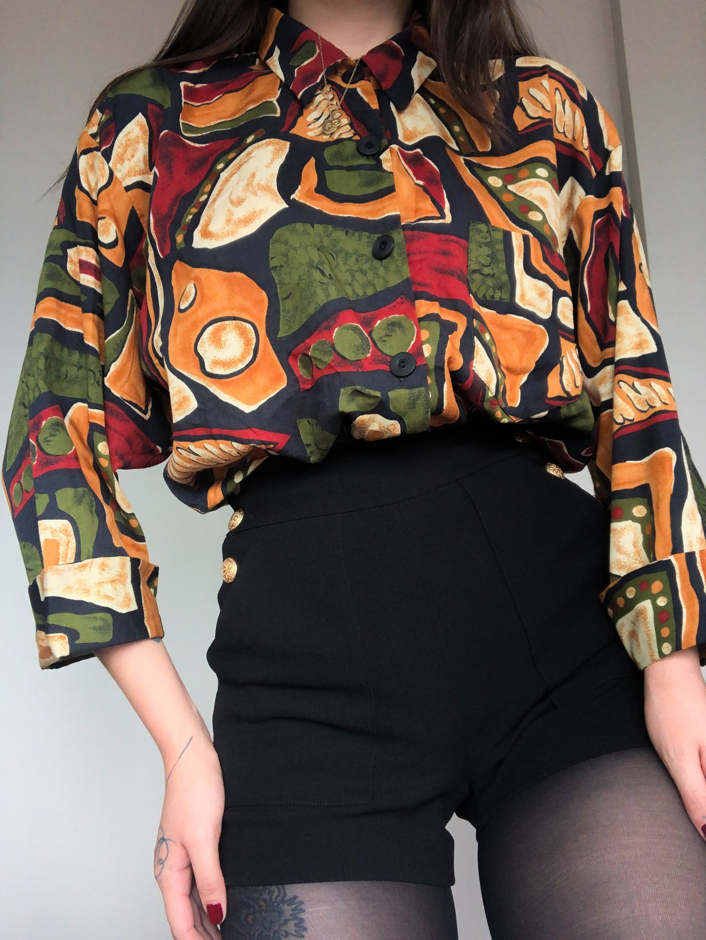 Camisa 80s abstracta