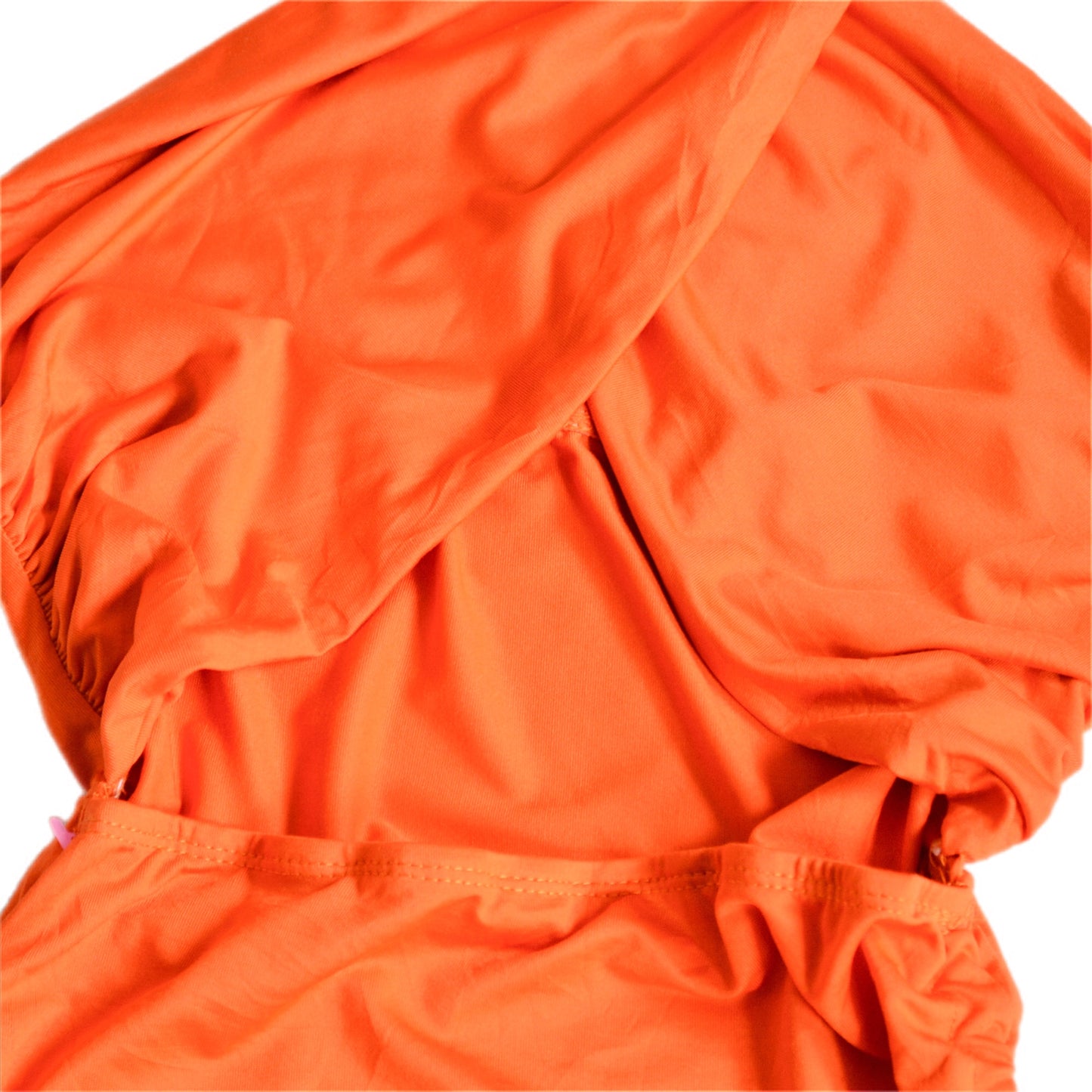 Vestido naranja escote cruzado