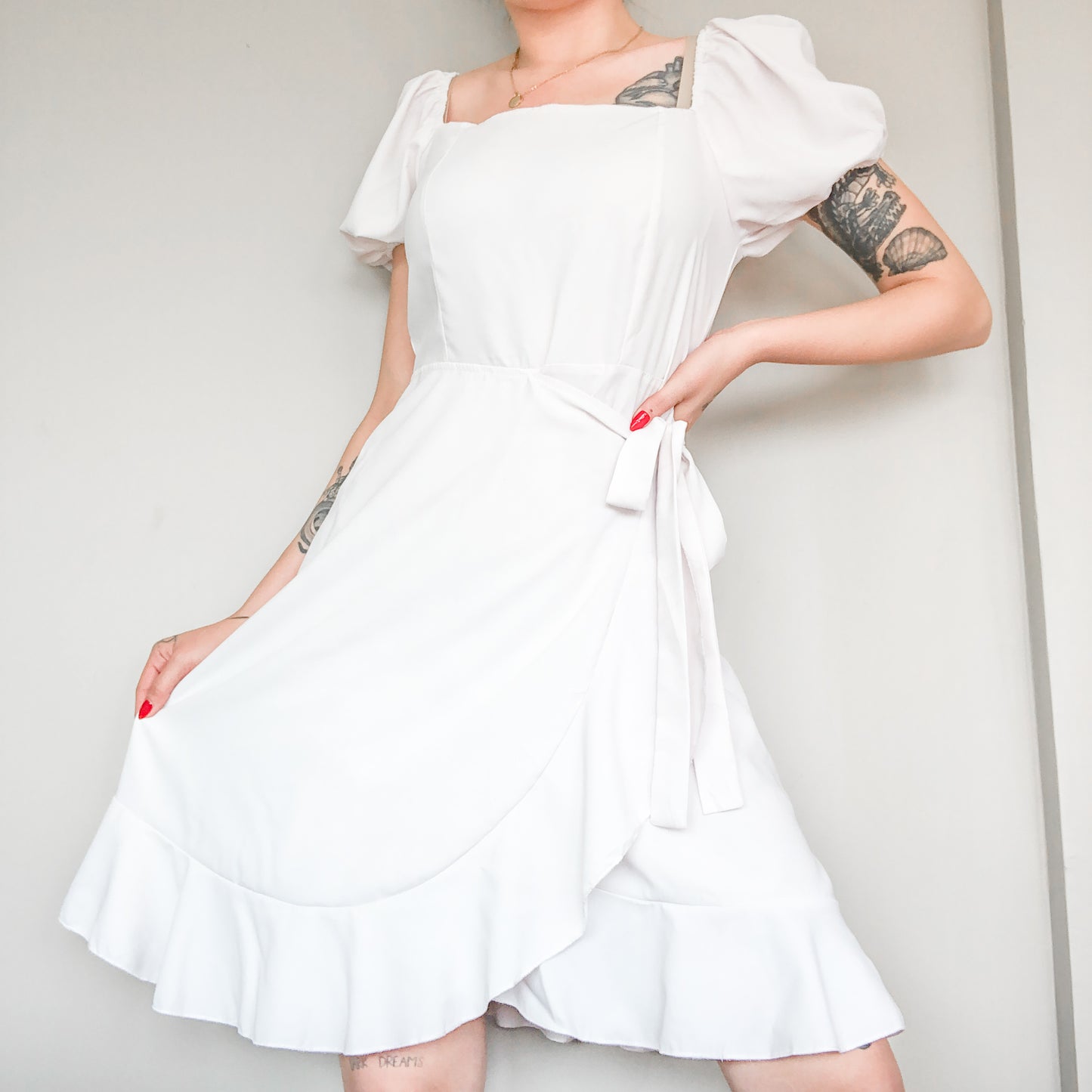 Vestido blanco envolvente