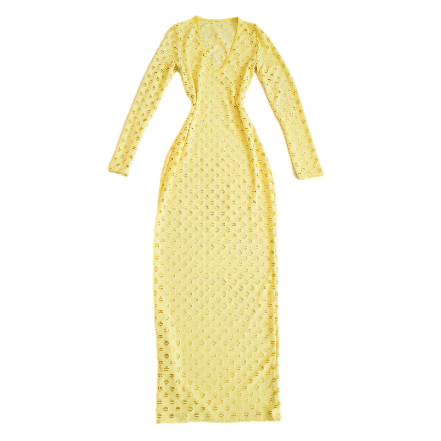 Vestido largo amarillo