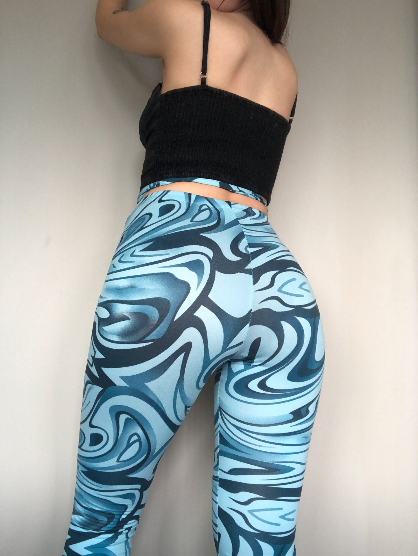 Pantalón groovy azul flared