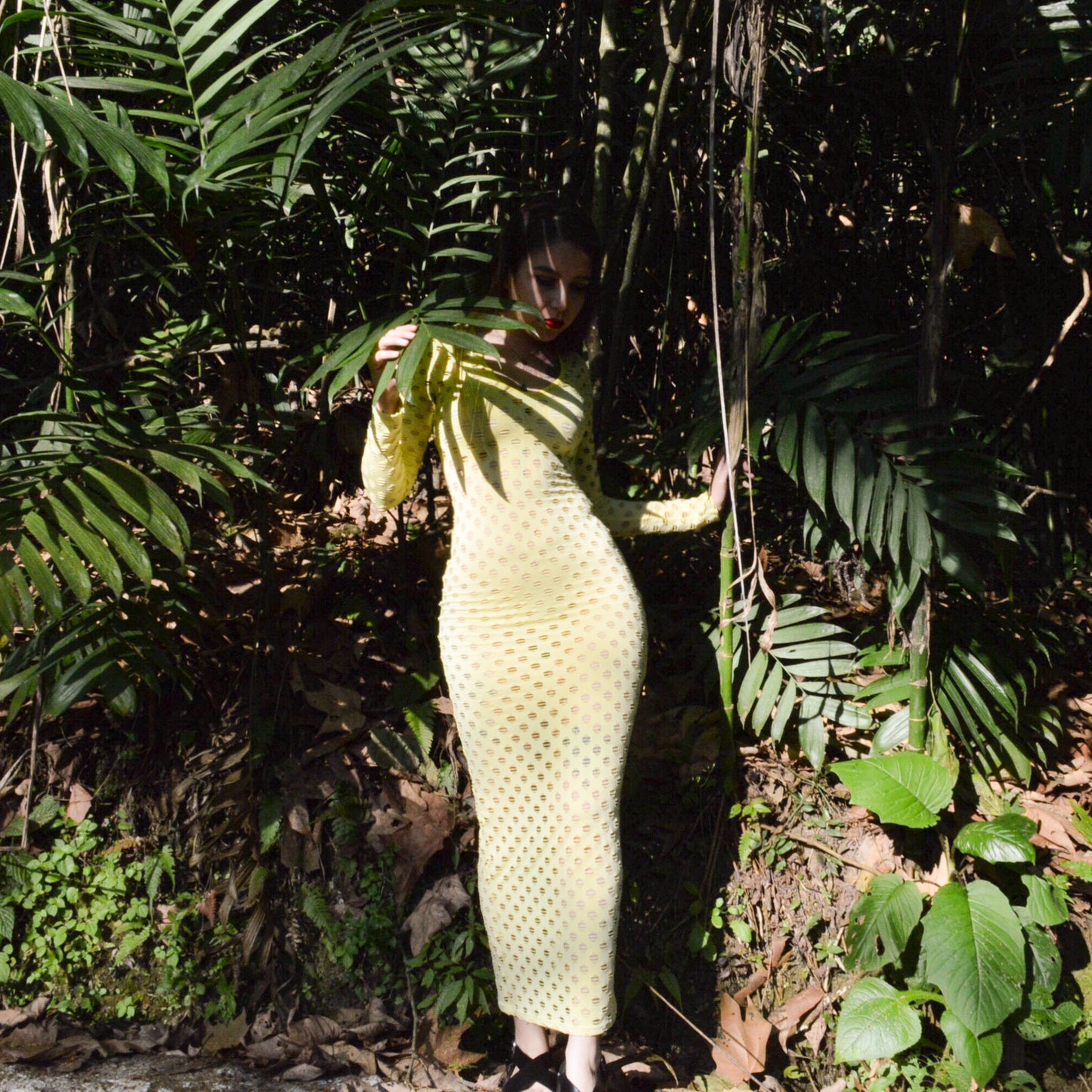 Vestido largo amarillo