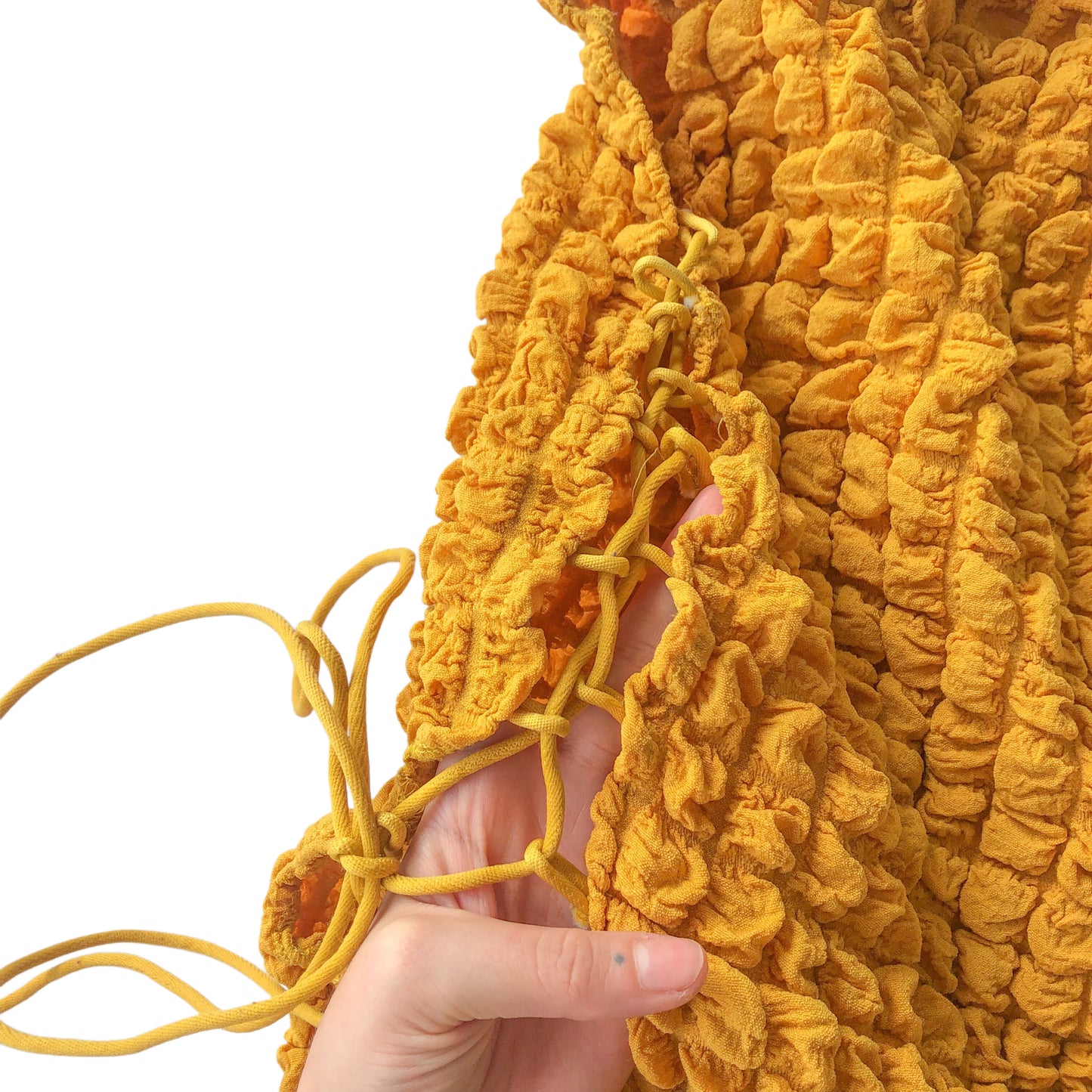 Vestido amarillo popcorn
