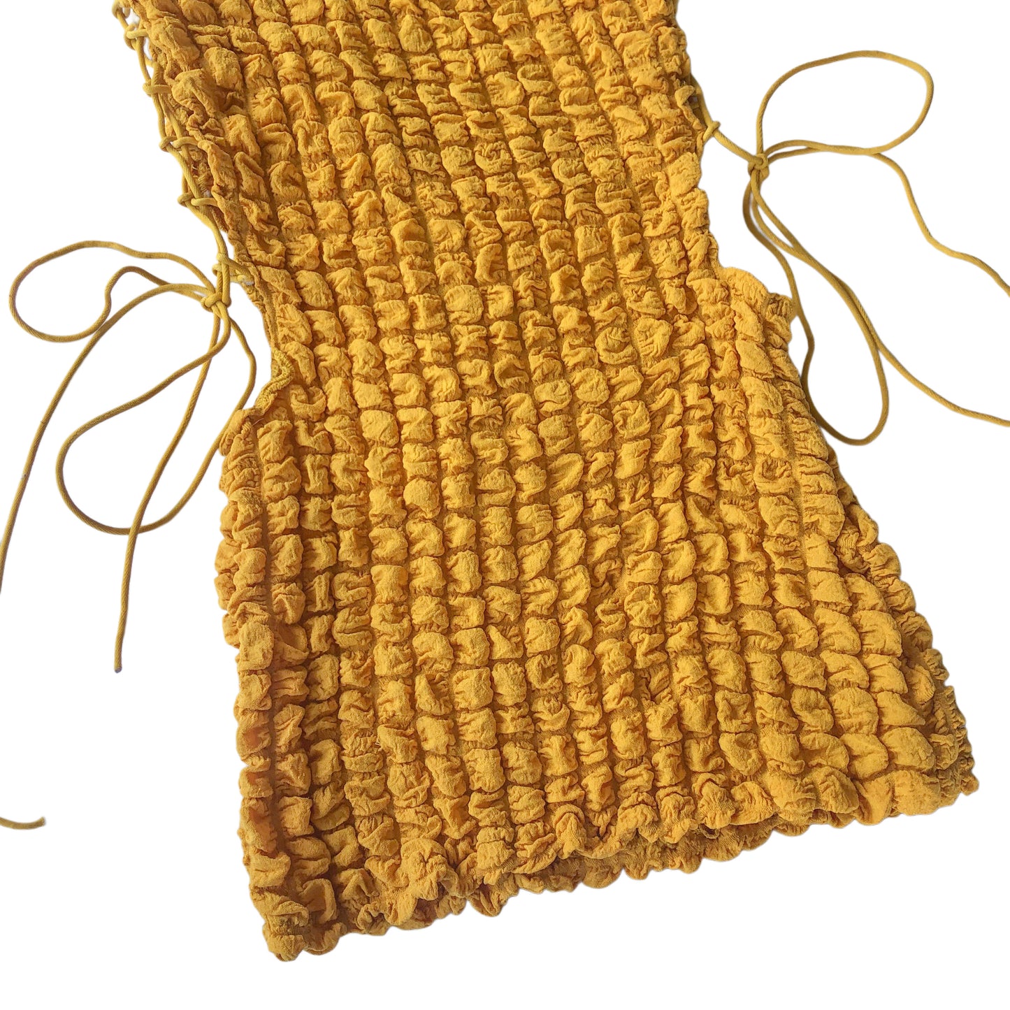 Vestido amarillo popcorn