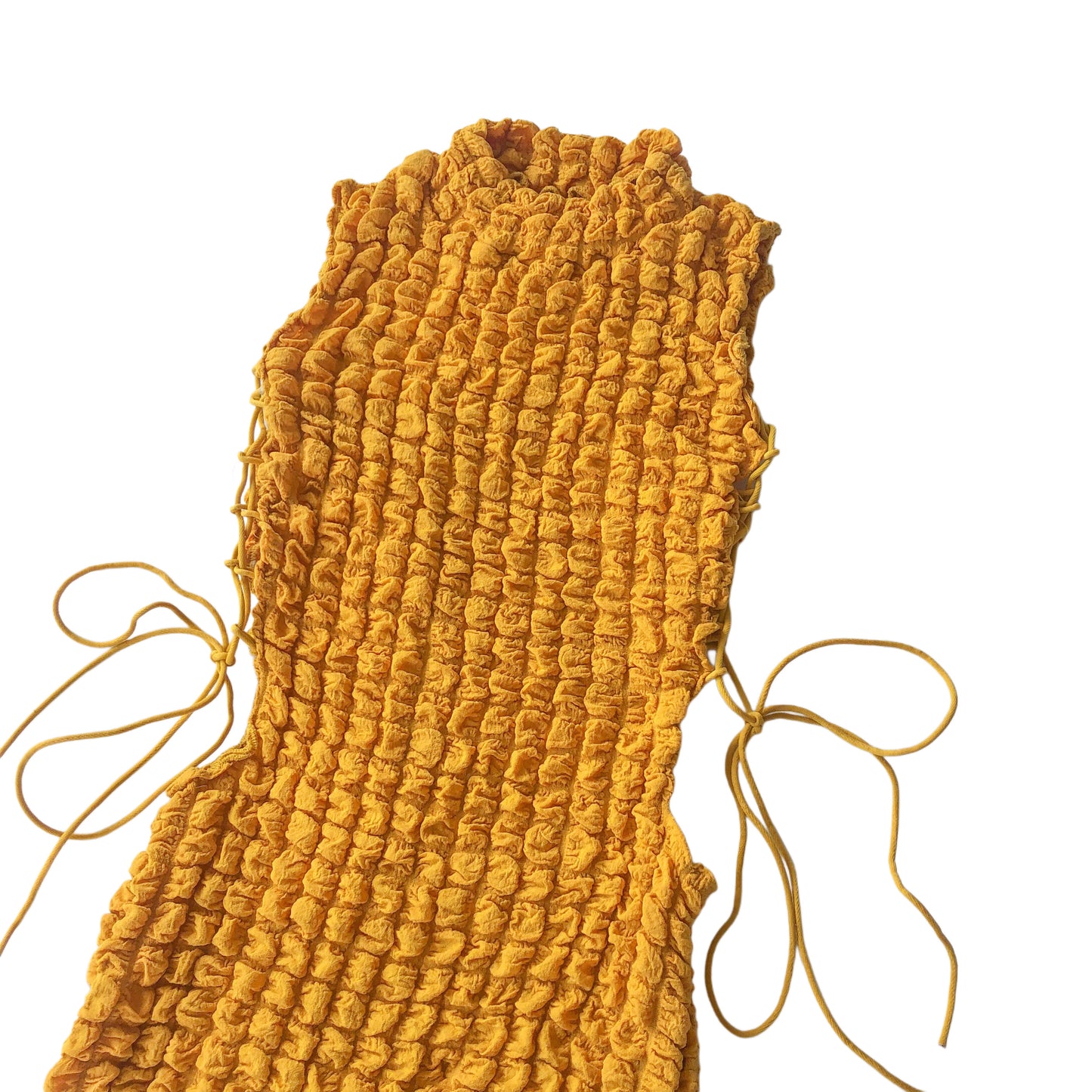 Vestido amarillo popcorn