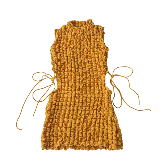 Vestido amarillo popcorn