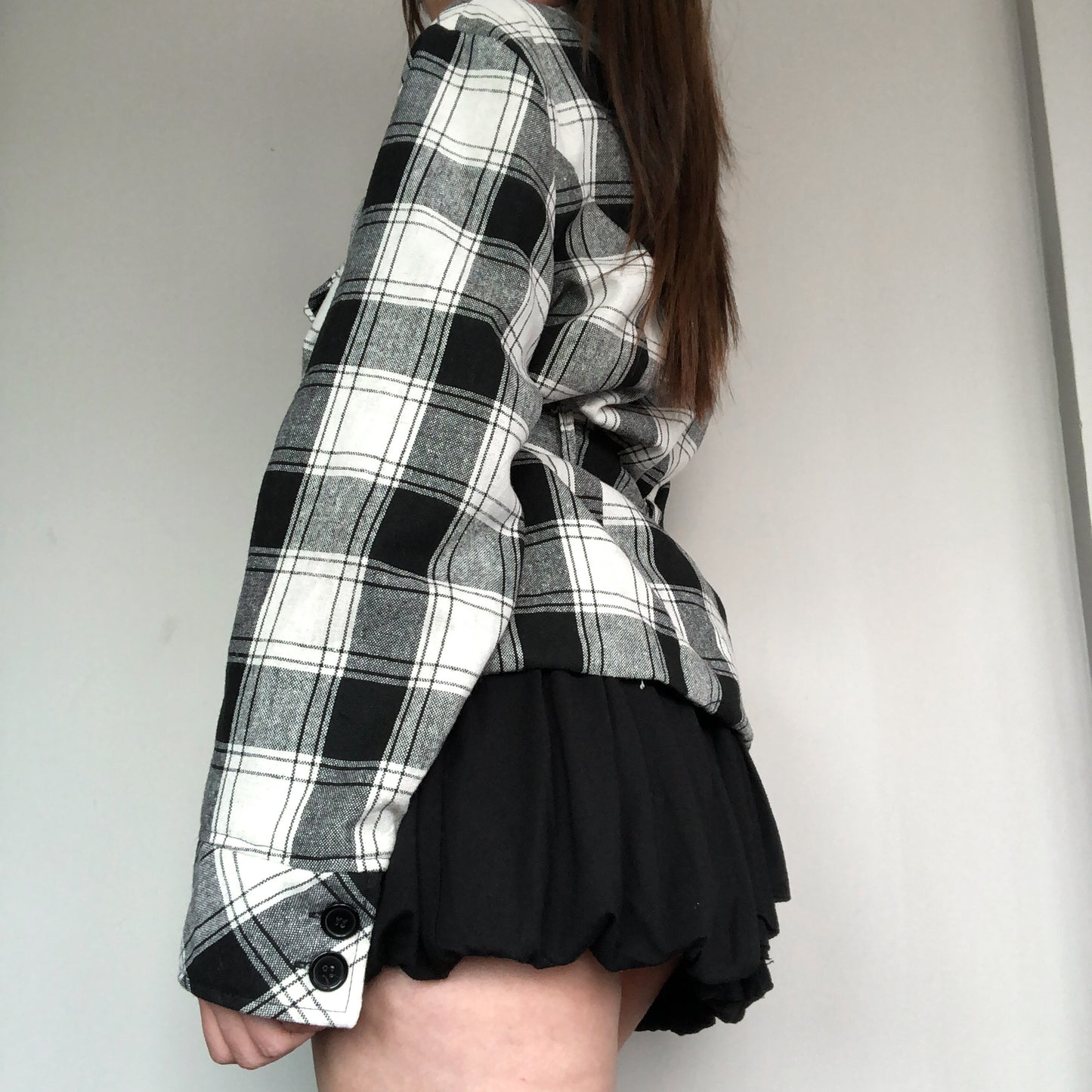 Blazer Abrigo cuadriculado